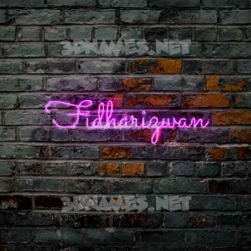 fidharizwan in Pink Neon style - 3D name wallpaper fidharizwan in Pink Neon style - 3D name wallpaper