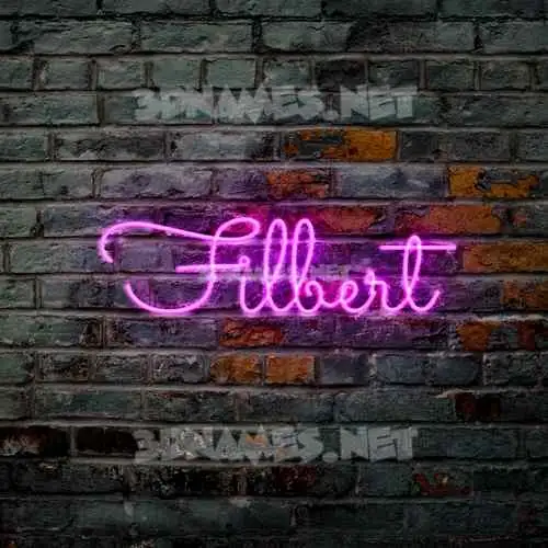filbert in Pink Neon style - 3D name wallpaper