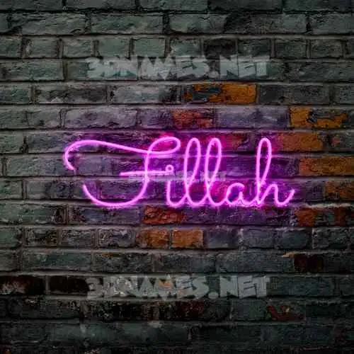 fillah in Pink Neon style - 3D name wallpaper fillah in Pink Neon style - 3D name wallpaper