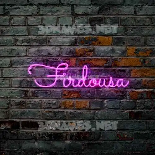 firdousa in Pink Neon style - 3D name wallpaper firdousa in Pink Neon style - 3D name wallpaper