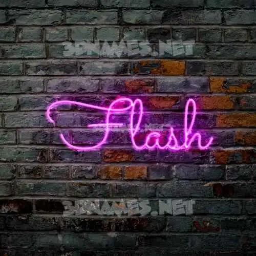 flash in Pink Neon style - 3D name wallpaper flash in Pink Neon style - 3D name wallpaper