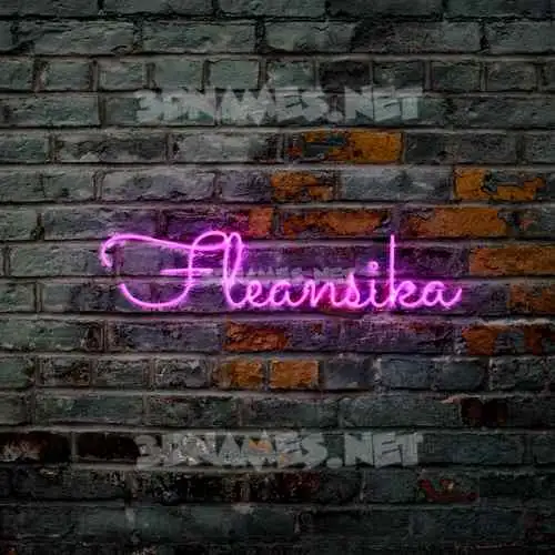 fleansika in Pink Neon style - 3D name wallpaper fleansika in Pink Neon style - 3D name wallpaper