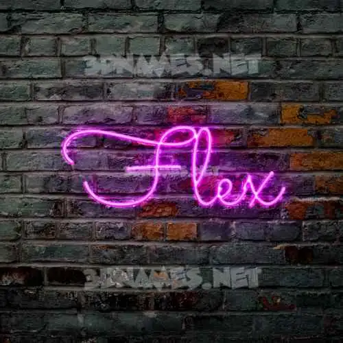flex in Pink Neon style - 3D name wallpaper