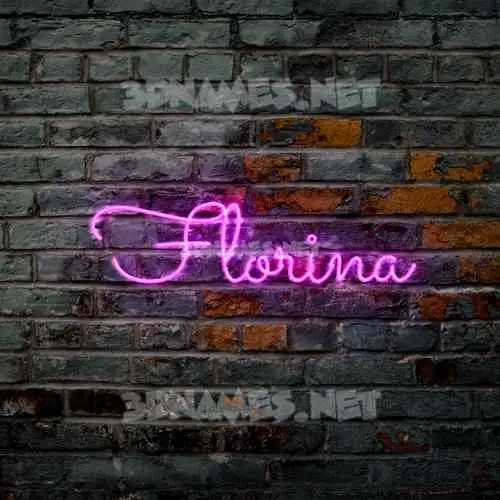 florina in Pink Neon style - 3D name wallpaper