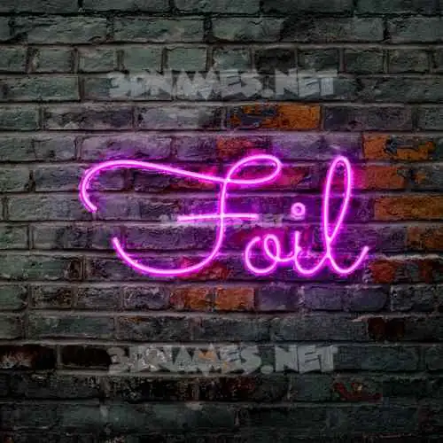 foil in Pink Neon style - 3D name wallpaper foil in Pink Neon style - 3D name wallpaper