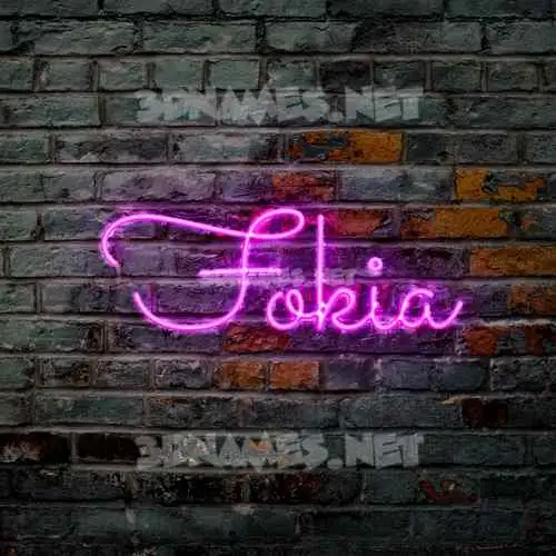 fokia in Pink Neon style - 3D name wallpaper fokia in Pink Neon style - 3D name wallpaper