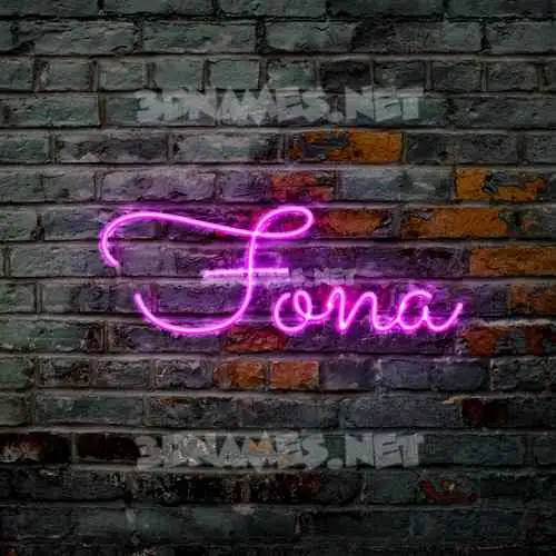 fona in Pink Neon style - 3D name wallpaper fona in Pink Neon style - 3D name wallpaper
