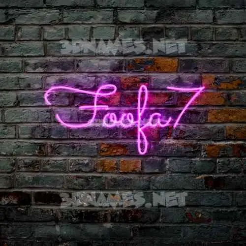 foofa7 in Pink Neon style - 3D name wallpaper foofa7 in Pink Neon style - 3D name wallpaper