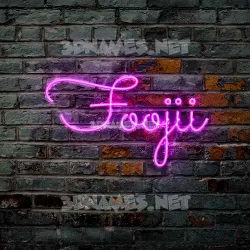 foojii in Pink Neon style - 3D name wallpaper foojii in Pink Neon style - 3D name wallpaper