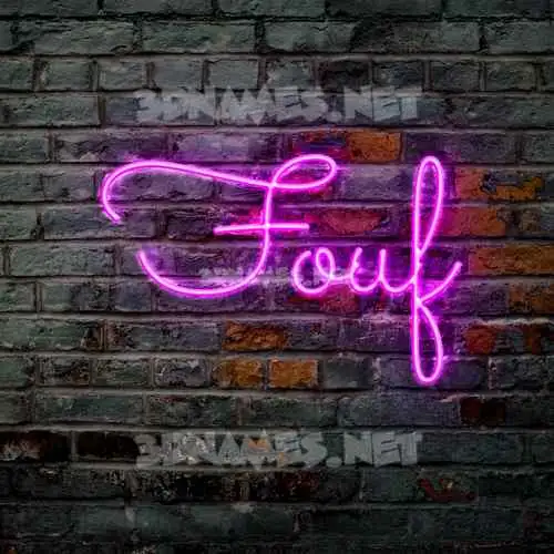 fouf in Pink Neon style - 3D name wallpaper fouf in Pink Neon style - 3D name wallpaper