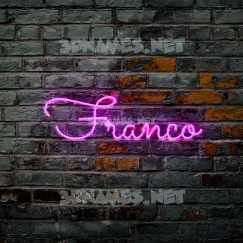 franco in Pink Neon style - 3D name wallpaper