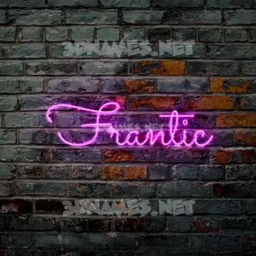 frantic in Pink Neon style - 3D name wallpaper frantic in Pink Neon style - 3D name wallpaper