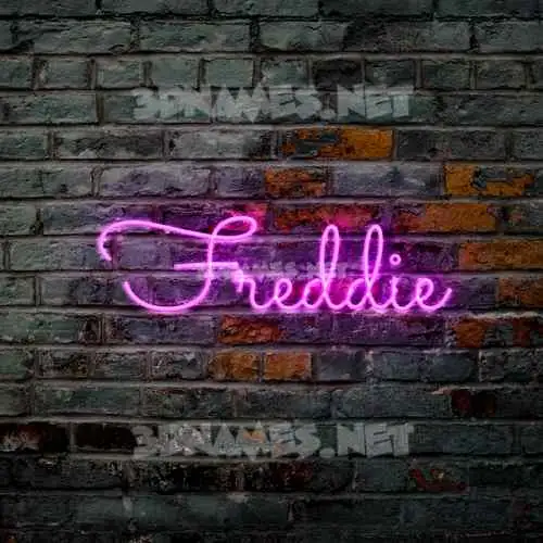 freddie in Pink Neon style - 3D name wallpaper freddie in Pink Neon style - 3D name wallpaper