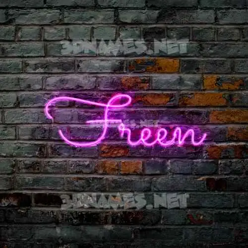 freen in Pink Neon style - 3D name wallpaper
