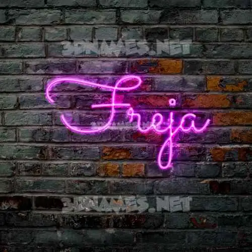 freja in Pink Neon style - 3D name wallpaper freja in Pink Neon style - 3D name wallpaper