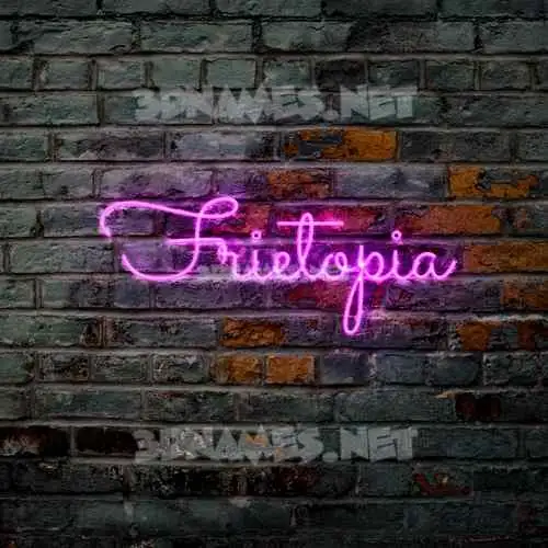 frietopia in Pink Neon style - 3D name wallpaper frietopia in Pink Neon style - 3D name wallpaper
