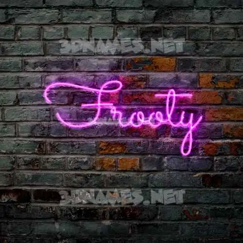 frooty in Pink Neon style - 3D name wallpaper