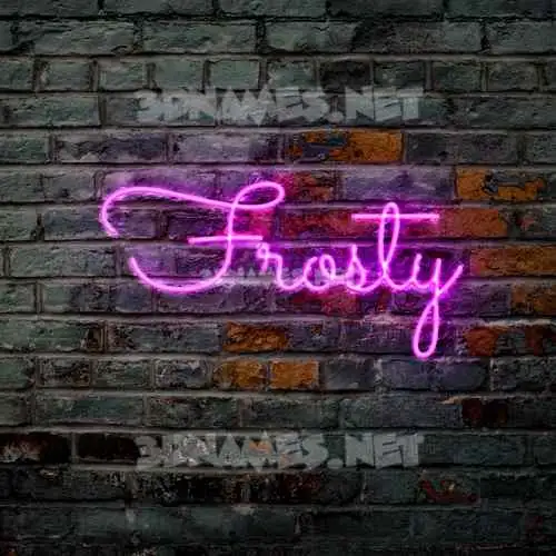 frosty in Pink Neon style - 3D name wallpaper