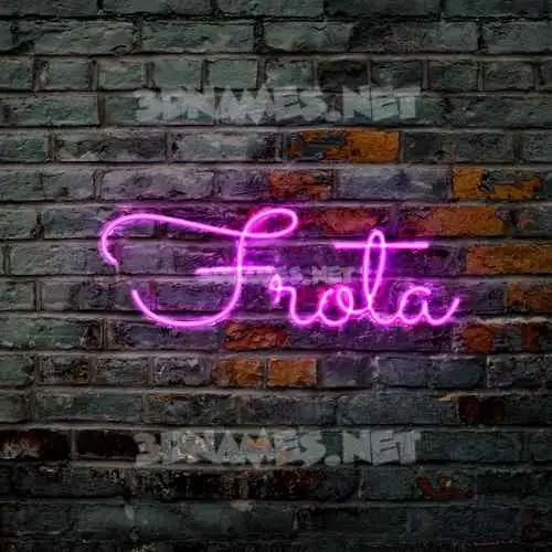 frota in Pink Neon style - 3D name wallpaper frota in Pink Neon style - 3D name wallpaper