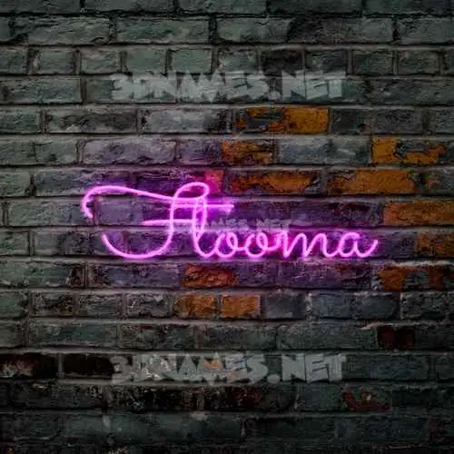 ftooma in Pink Neon style - 3D name wallpaper