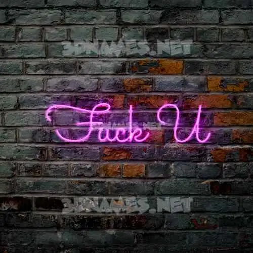 fuck u in Pink Neon style - 3D name wallpaper fuck u in Pink Neon style - 3D name wallpaper