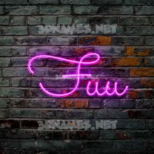 fuu in Pink Neon style - 3D name wallpaper fuu in Pink Neon style - 3D name wallpaper