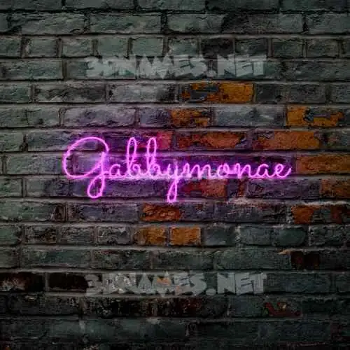 gabbymonae in Pink Neon style - 3D name wallpaper