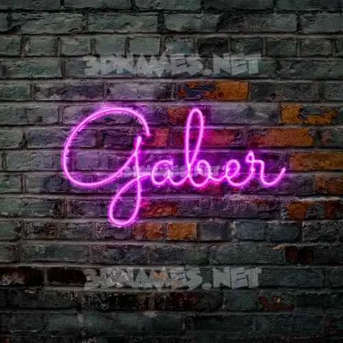gaber in Pink Neon style - 3D name wallpaper gaber in Pink Neon style - 3D name wallpaper