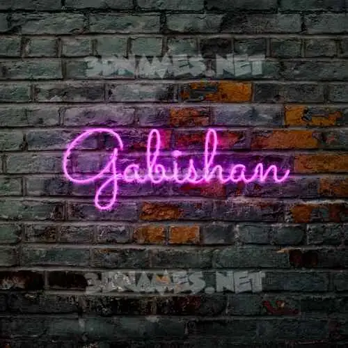 gabishan in Pink Neon style - 3D name wallpaper