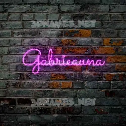 gabrieauna in Pink Neon style - 3D name wallpaper gabrieauna in Pink Neon style - 3D name wallpaper