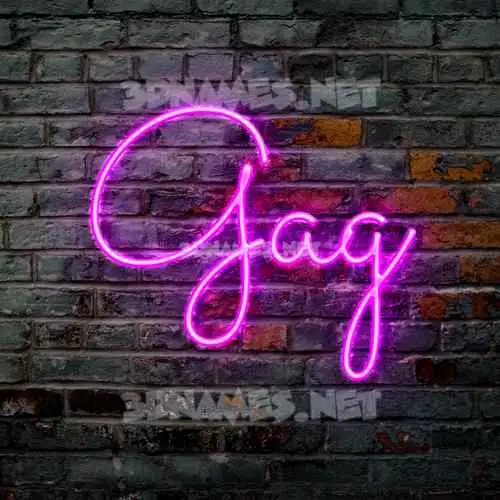 gag in Pink Neon style - 3D name wallpaper gag in Pink Neon style - 3D name wallpaper