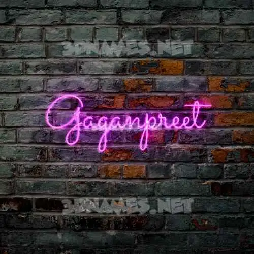 gaganpreet in Pink Neon style - 3D name wallpaper