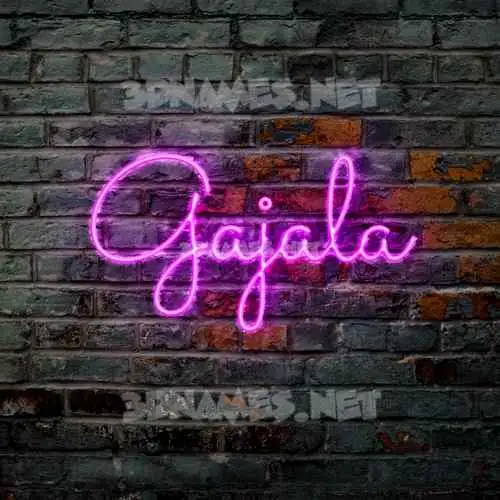gajala in Pink Neon style - 3D name wallpaper