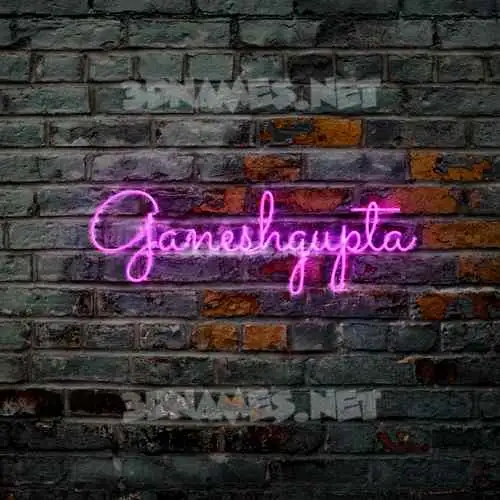 ganeshgupta in Pink Neon style - 3D name wallpaper ganeshgupta in Pink Neon style - 3D name wallpaper