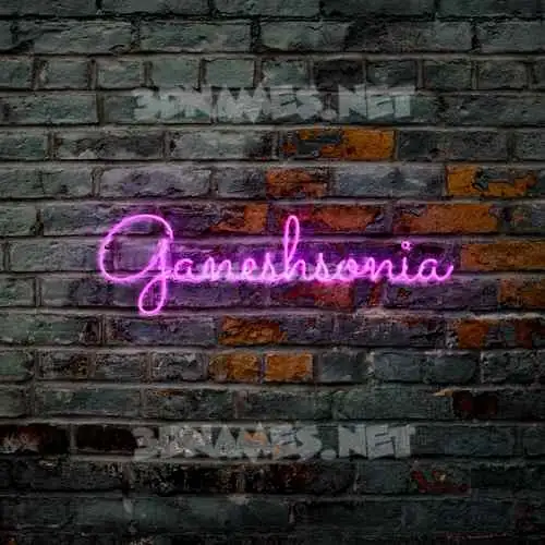 ganeshsonia in Pink Neon style - 3D name wallpaper ganeshsonia in Pink Neon style - 3D name wallpaper