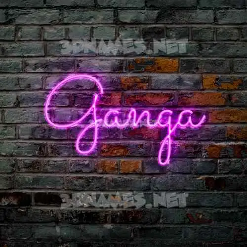 ganga in Pink Neon style - 3D name wallpaper ganga in Pink Neon style - 3D name wallpaper