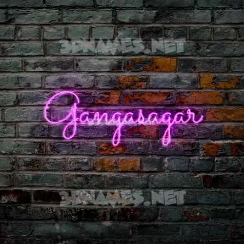 gangasagar in Pink Neon style - 3D name wallpaper gangasagar in Pink Neon style - 3D name wallpaper