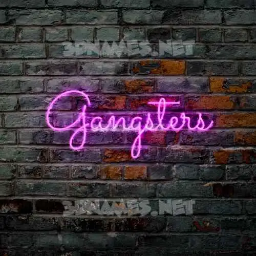 gangsters in Pink Neon style - 3D name wallpaper gangsters in Pink Neon style - 3D name wallpaper