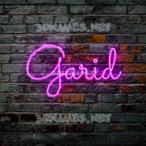 garid in Pink Neon style - 3D name wallpaper garid in Pink Neon style - 3D name wallpaper