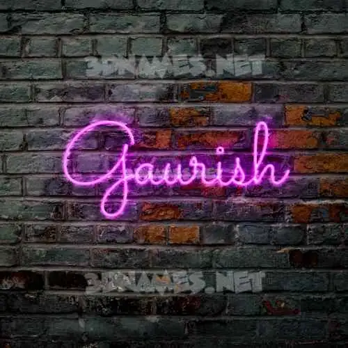 gaurish in Pink Neon style - 3D name wallpaper gaurish in Pink Neon style - 3D name wallpaper