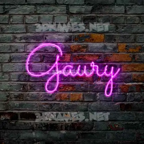 gaury in Pink Neon style - 3D name wallpaper gaury in Pink Neon style - 3D name wallpaper