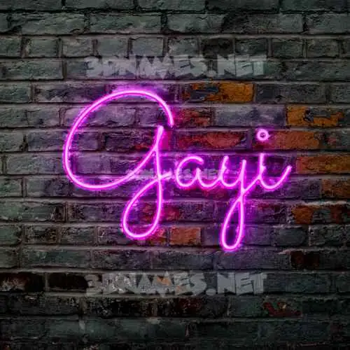 gayi in Pink Neon style - 3D name wallpaper