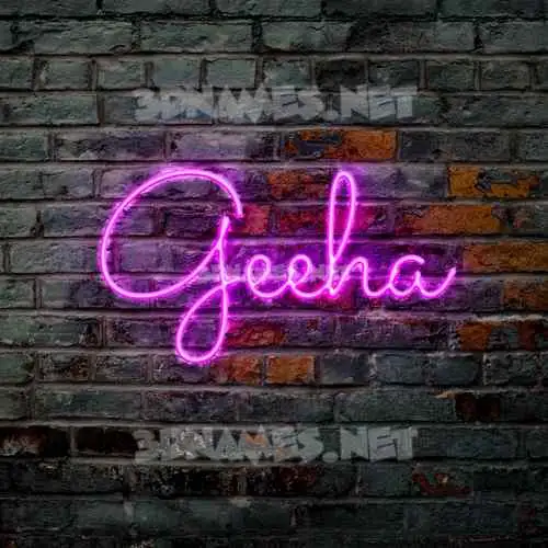 geeha in Pink Neon style - 3D name wallpaper geeha in Pink Neon style - 3D name wallpaper