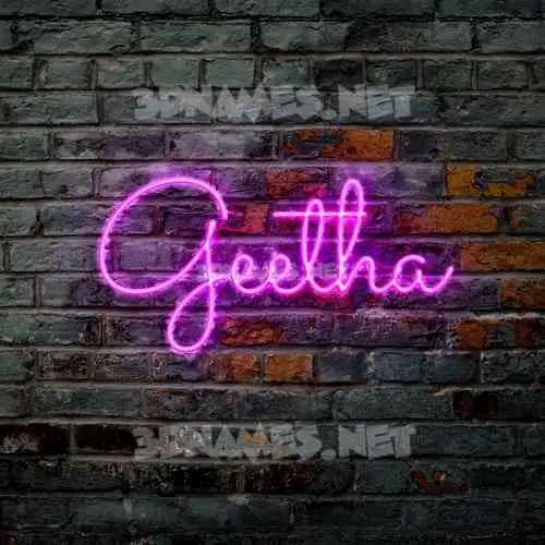 geetha in Pink Neon style - 3D name wallpaper geetha in Pink Neon style - 3D name wallpaper
