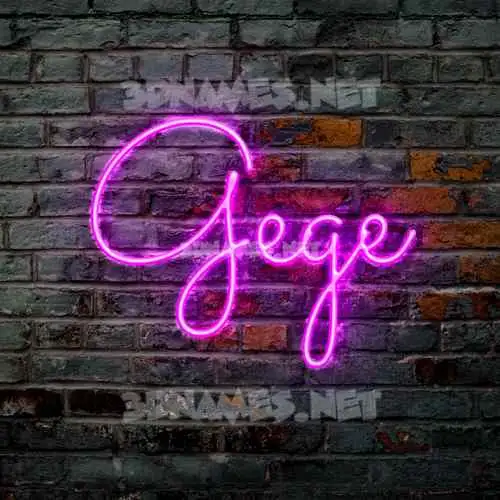 gege in Pink Neon style - 3D name wallpaper gege in Pink Neon style - 3D name wallpaper