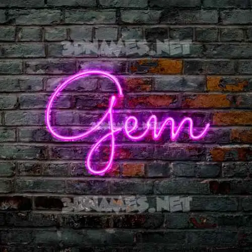 gem in Pink Neon style - 3D name wallpaper gem in Pink Neon style - 3D name wallpaper