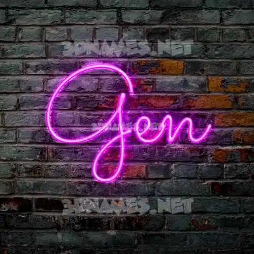 gen in Pink Neon style - 3D name wallpaper gen in Pink Neon style - 3D name wallpaper