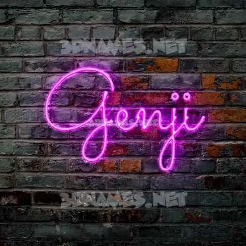 genji in Pink Neon style - 3D name wallpaper genji in Pink Neon style - 3D name wallpaper