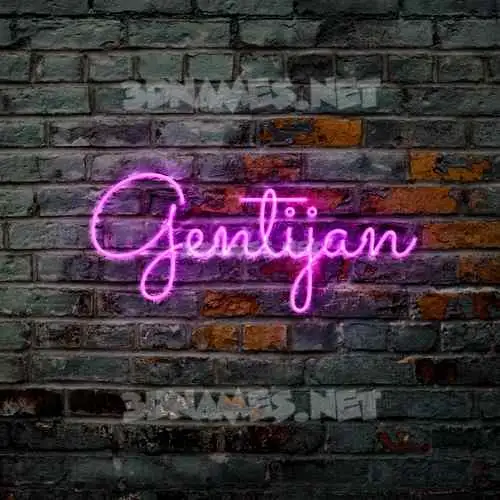 gentijan in Pink Neon style - 3D name wallpaper gentijan in Pink Neon style - 3D name wallpaper