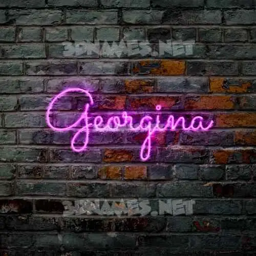 georgina in Pink Neon style - 3D name wallpaper georgina in Pink Neon style - 3D name wallpaper